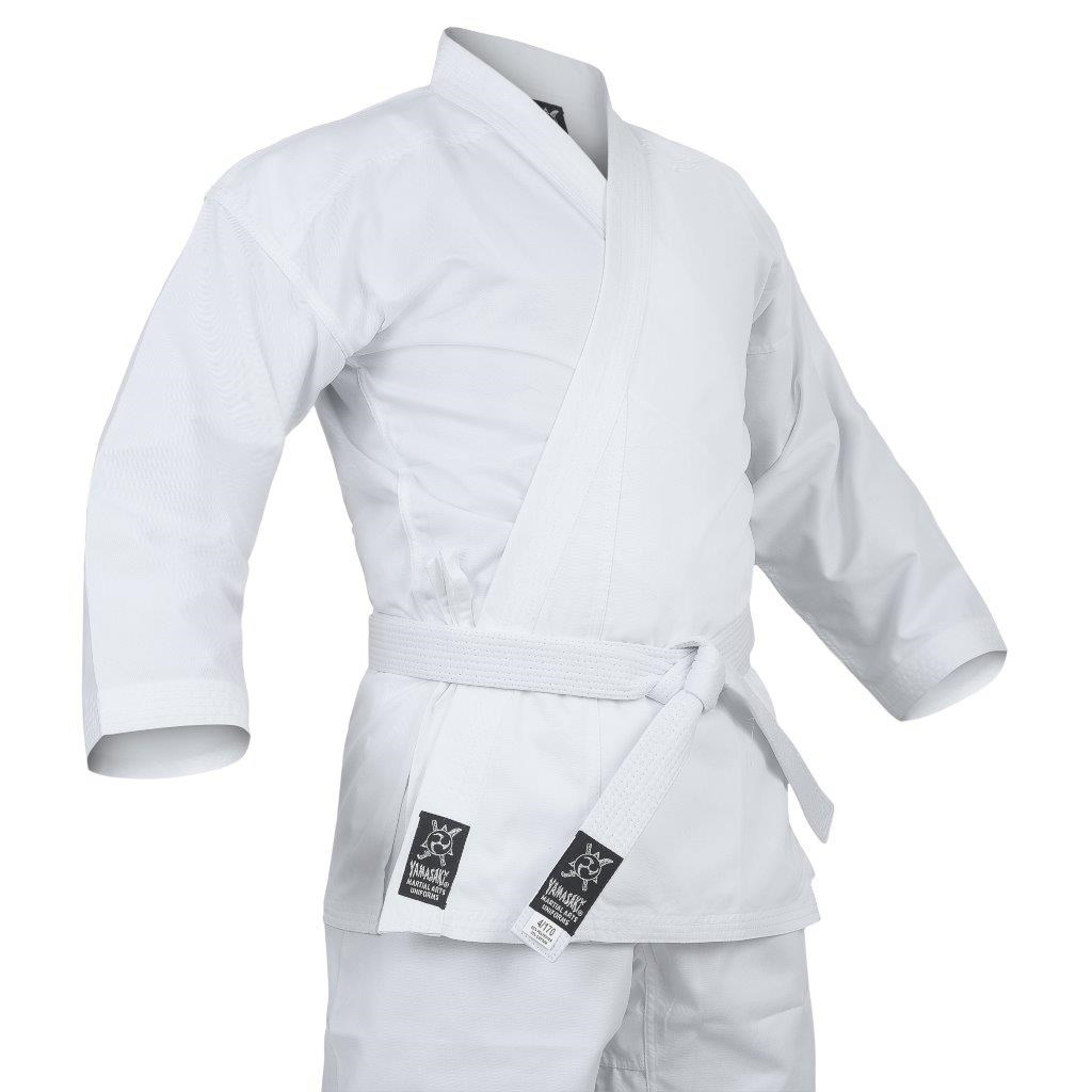 Yamasaki Pro White Karate Uniform (10oz) - Morgan Sports